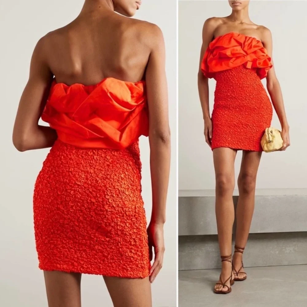 Mara Hoffman Popcorn Mini Dress Strapless cotton bodycon Kenza Medium - Picture 12 of 12